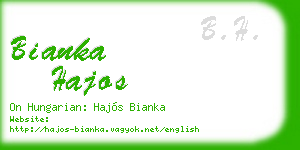 bianka hajos business card