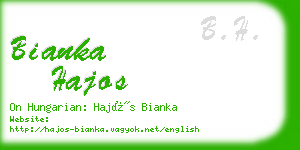 bianka hajos business card